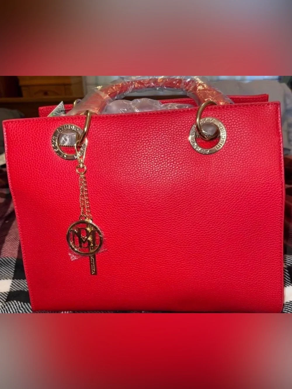 Studio Badgley Mischka Red Vegan Leather Handbag